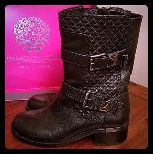 Vince Camuto quilted moto boots